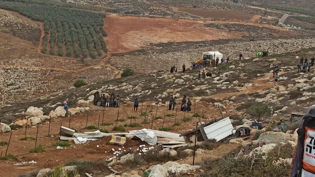 תיעוד מפינוי מאחז בלתי חוקי בבנימין 