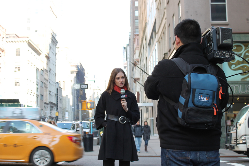 הייתה שם קודם. המערכת של LiveU בפעולה (צילום: LiveU) LiveU