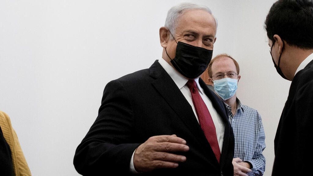 "מקווה שיתמוך". נתניהו (צילום: רויטרס) בנימין נתניהו הגיע לבית המשפט בעת עדותו של ניר חפץ