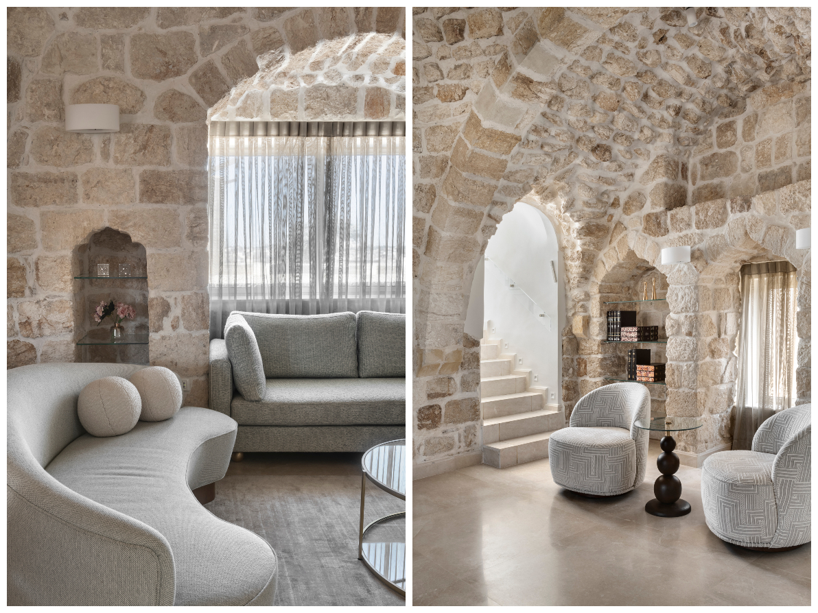 נישות שטויחו בגלגולו הקודם של המבנה נחשפו מחדש במהלך השיפוץ (צילום: עודד סמדר) בית הכותל
