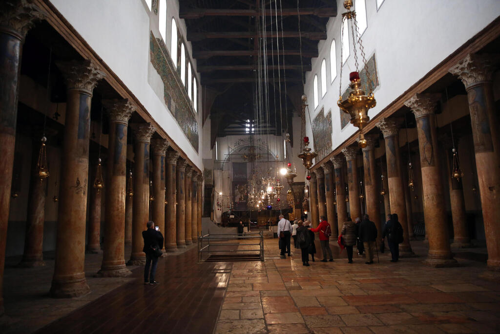 Christian pilgrims visit the Church of Nativity ahead of the Christmas preparations in the West Bank city of Bethlehem (Photo: EPA) Christian pilgrims visit the Church of Nativity ahead of the Christmas preparations in the West Bank city of Bethlehem, on Saturday