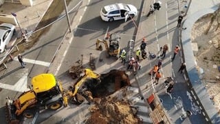 הבולען שנפער בתל אביב
