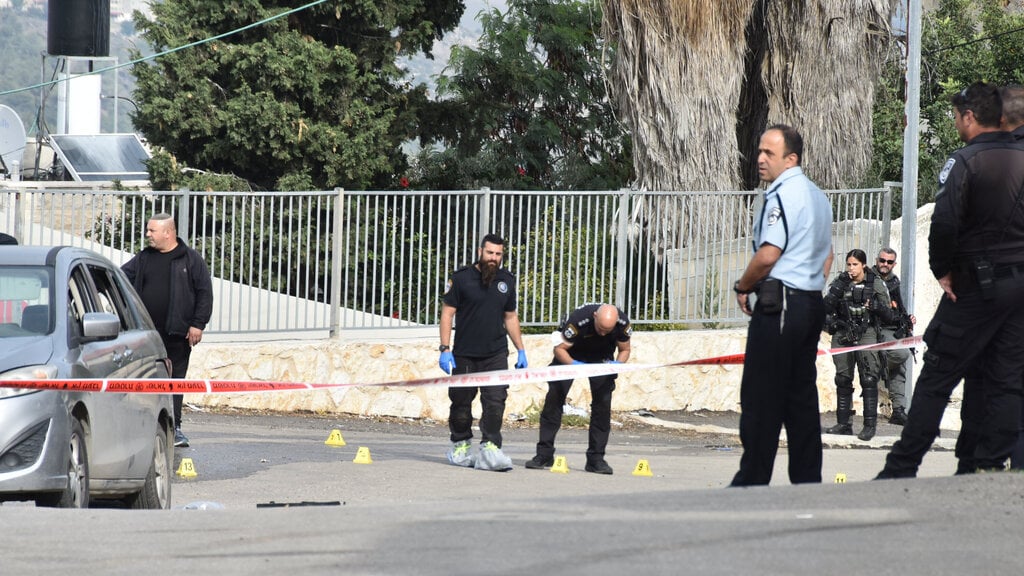 זירת הדריסה (צילום: נחום סגל) איזור הדריסה באום אל פחם