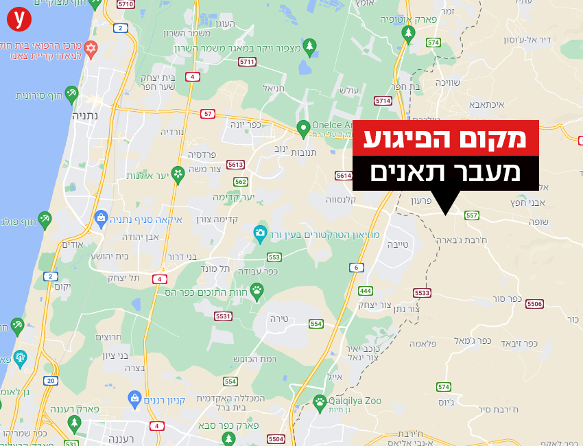 מפה זירת הפיגוע