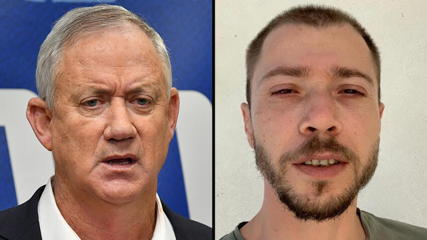 Benny Gantz and his former cleaner Omri Goren Gorochovsky 