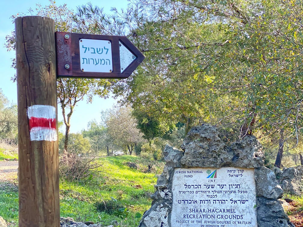 הכניסה לשביל המערות (צילום: גלעד כרמלי) הכניסה לשביל המערות