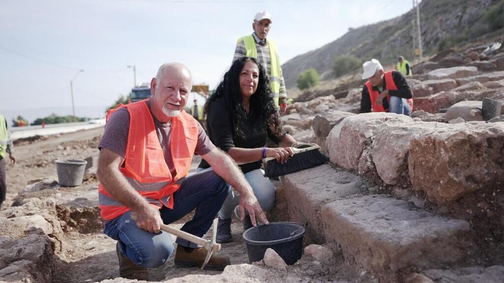 The excavation in Migdal (Photo: TPS) The excavation in Migdal