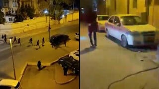 פעילי ימין רעולי פנים מנפצים שמשות רכבים סמוך לכביש 1 דרך שכם