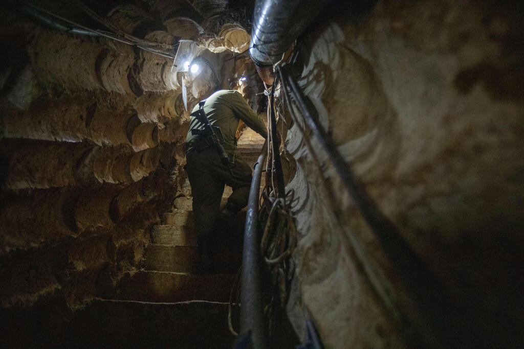 צילום: AP מנהרה של חיזבאללה בגבול לבנון שנחשפה ב-2019