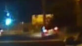 תיעוד: רכב נוסע, פוגע באדם ומתהפך