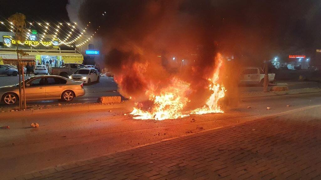 הצתת רכב ביישוב שגב שלום הצתת רכב בשגב שלום