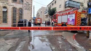  איזור דליפת הגז והבניינים שפונו בירושלים