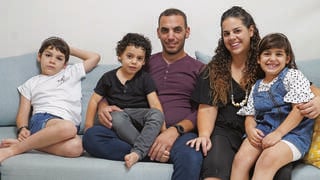 משפחת דרי. מימין: ארבל, צופיה, נתי, איתמר ולביא.