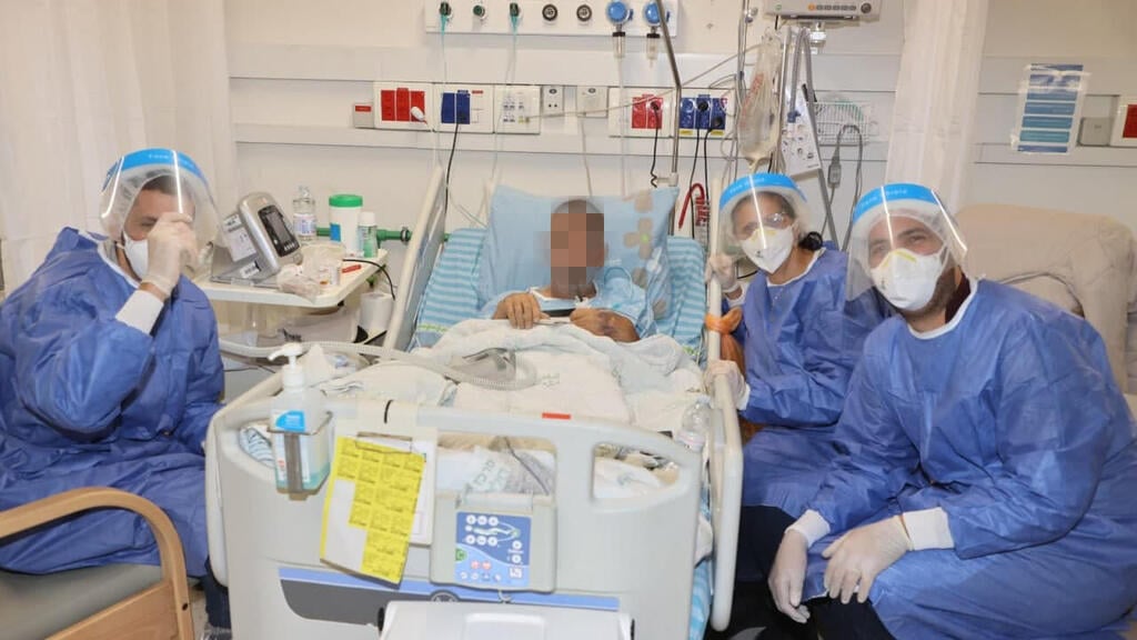 The coronavirus ward at the Rabin Medical Center last week (Photo: Yariv Katz) מחלקת קורונה בבית חולים בלינסון