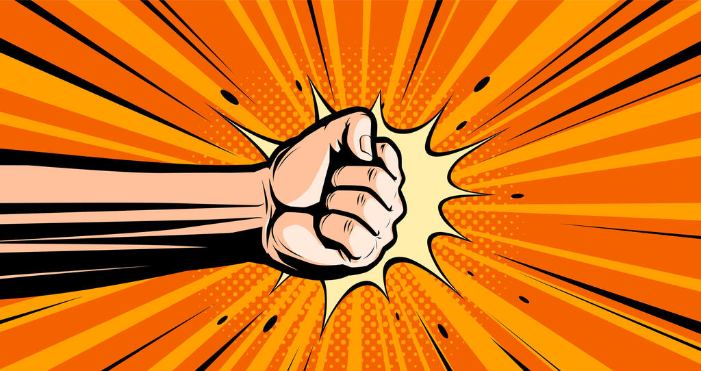 אז אולי די לחפש למי מגיע אגרוף? (איור: shutterstock) אגרוף