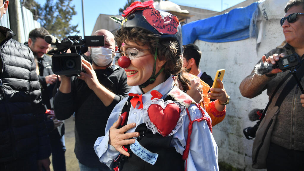 והיו גם מפגינים כאלה (צילום: יואב דודקביץ') עימותים בשייח ג'ראח