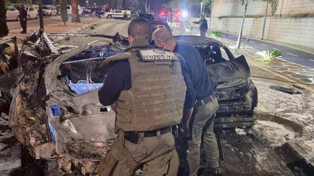 זירת הרצח באשקלון (צילום: דוברות המשטרה) זירת הרצח באשקלון