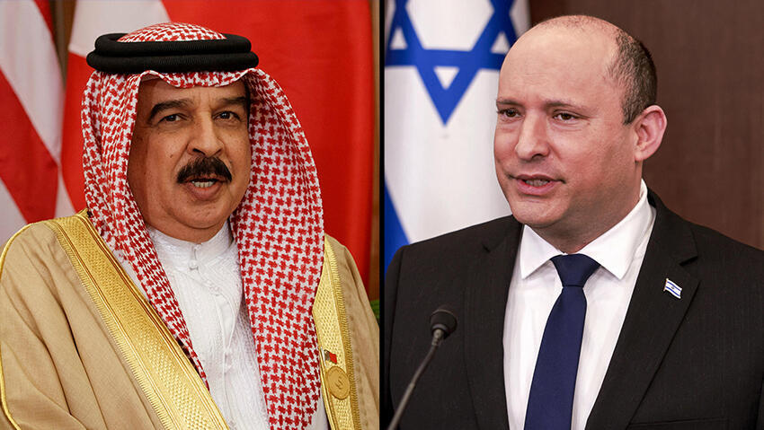 Bahrain King Hamad bin Isa Al Khalifa and Prime Minister Naftali Bennett 
