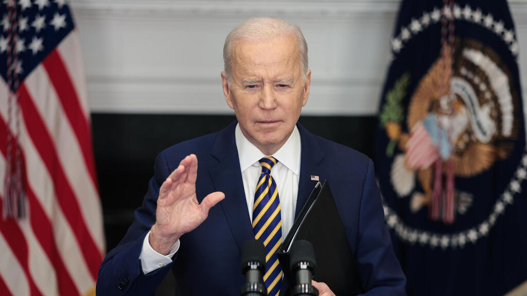 U.S. President Joe Biden announces a ban on imports of Russian oil and gas products, on Tuesday (Photo: EPA) ג'ו ביידן