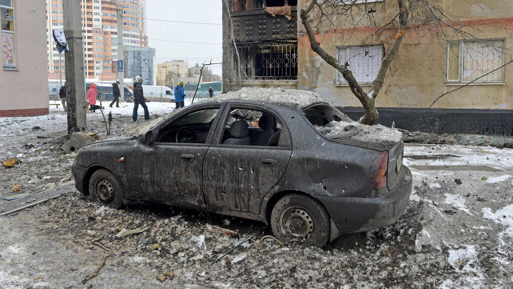 In Kharkiv, heavy shelling slammed into apartment buildings (Photo: AFP) נזקי החלימה בחרקוב