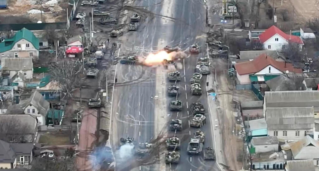 Russian tanks destroyed near Brovary טנקים רוסים הושמדו בברובארי