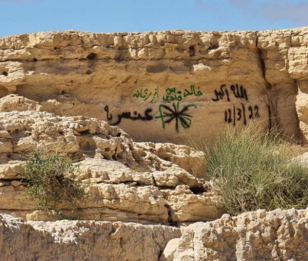 אחת הכתובות בשמורת הטבע (צילום: רמי טל) אחת הכתובות בשמורת הטבע