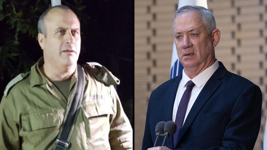 שר הביטחון גנץ ואלוף פיקוד המרכז פוקס (צילום:אלכס קולומויסקי, רועי עידן) שר הביטחון גנץ ואלוף פיקוד המרכז פוקס