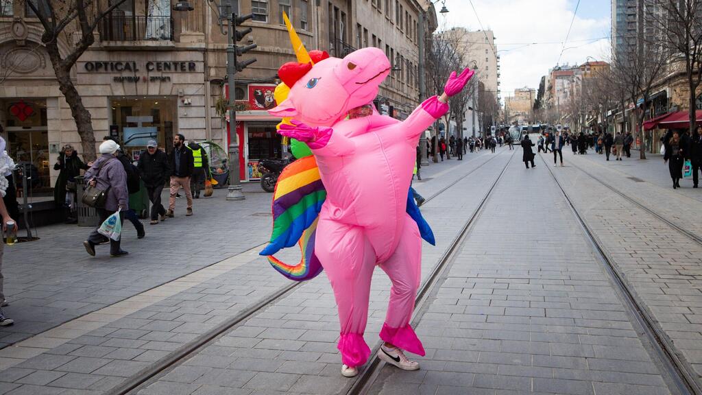 Purim in Jerusalem in 2022 (Photo: Alex Kolomoisky) אולי תרקוד איתי אירועים מומלצים חג פורים חופש ירושלים