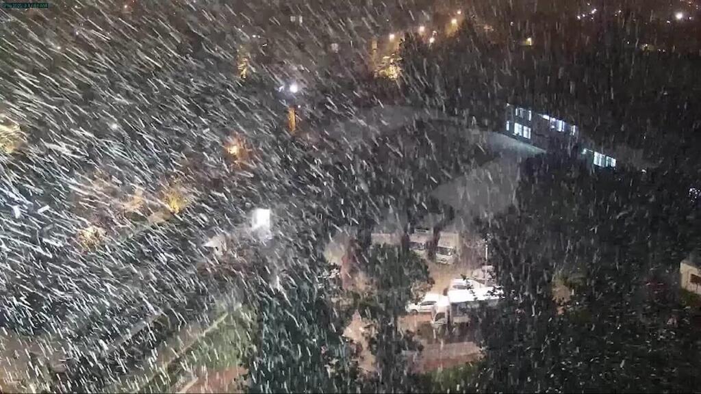 שלג בירושלים (צילום: דוברות עיריית ירושלים ) שלג בירושלים לפני חג פורים
