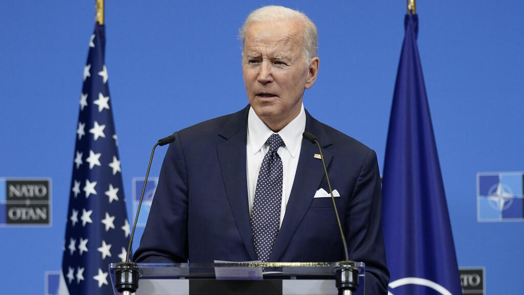 Joe Biden after the meeting of NATO G7 and the EU in Brussels on Thursday 