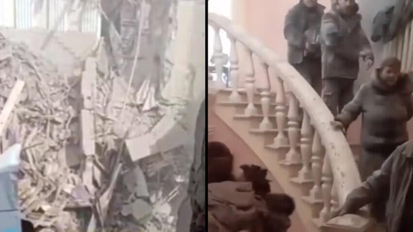 התמונות הראשונות מתוך התיאטרון המופצץ במריופול אוקראינה מריופול תיעוד ראשון מתוך ה תיאטרון ש הופצץ מלחמה עם רוסיה