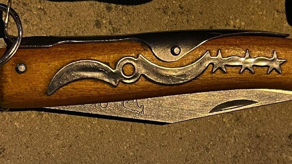 A dagger carried by one of the IS-inspired terrorists who carried out Sunday's deadly Hadera attack (Photo: Israel Police) הנשקים של המחבלים