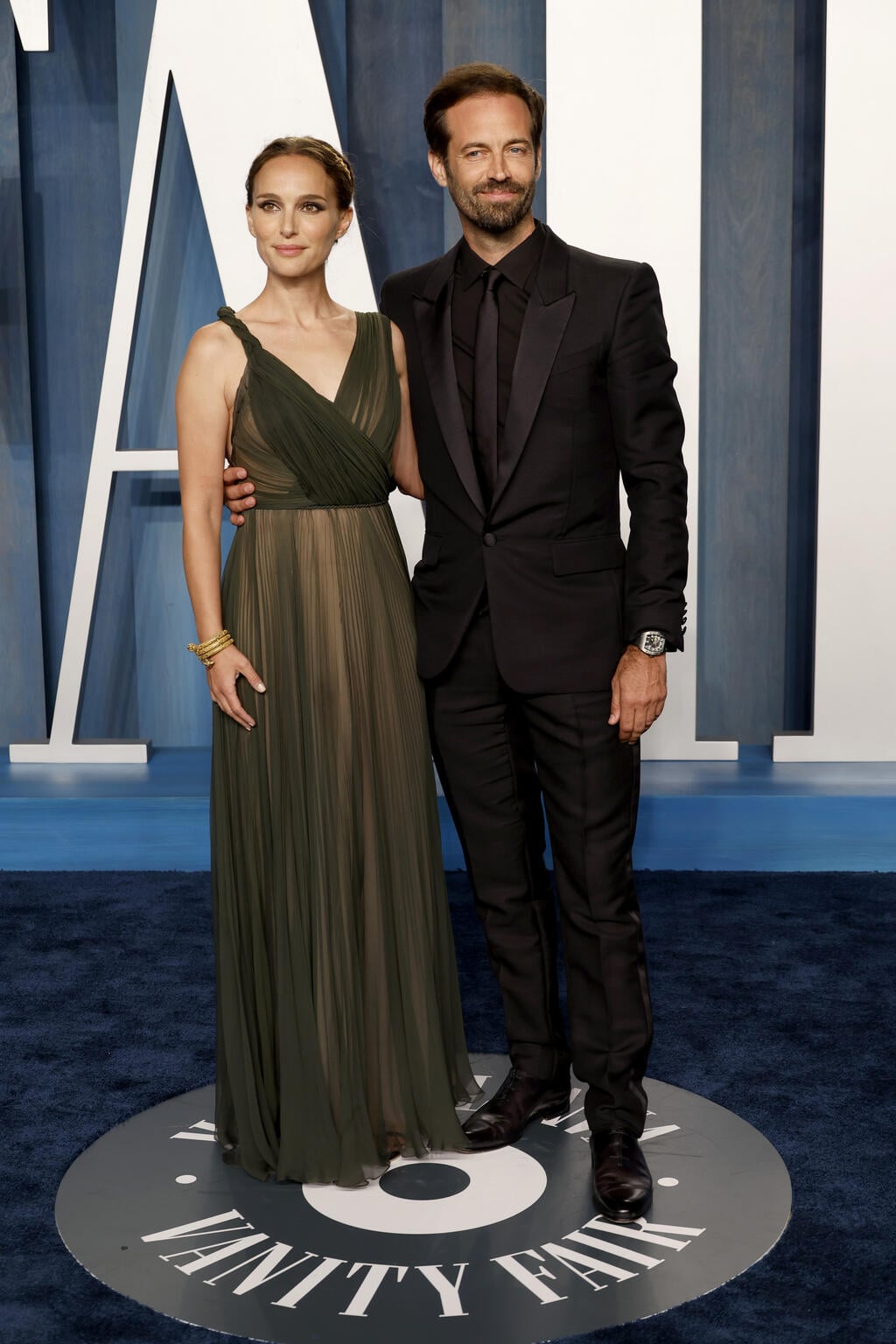 פורטמן ובנג׳מין מילפייה (צילום: Gettyimage) אפטר פארטי אוסקר