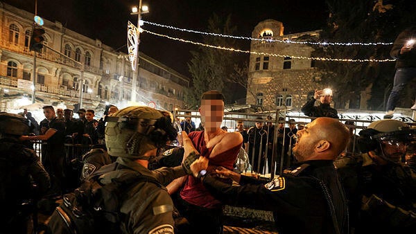 תיעוד מהפרות סדר בשער שכם בתחילת חודש הרמדאן