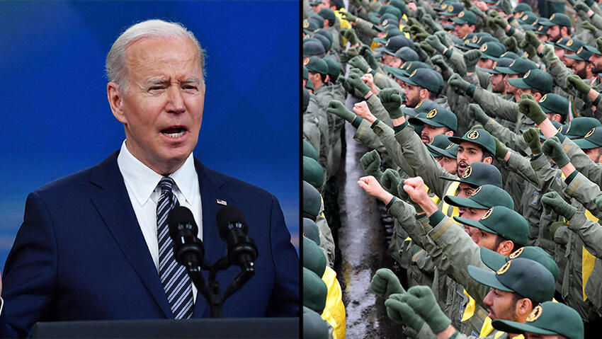 U.S President Joe Biden, Islamic Revolutionary Guard Corps (Photo: EPA, AFP) משמרות המהפכה