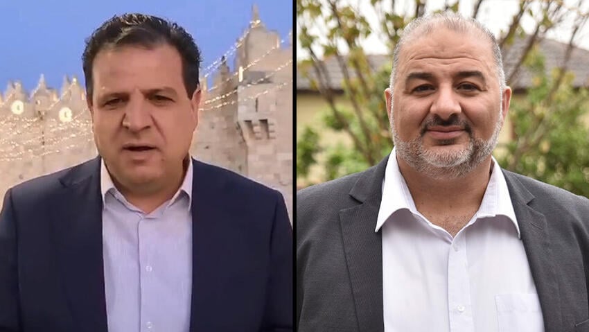 מנסור עבאס ואיימן עודה. רע"מ לא פוסלת ממשלה של נתניהו, חד"ש לא מוכנה לשמוע על זה (צילום: שרון צור) מנסור עבאס, איימן עודה