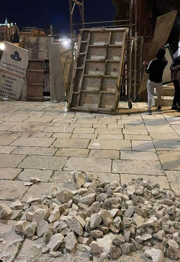 האבנים שהוכנו באל אקצא ההתפרעויות באל אקצא