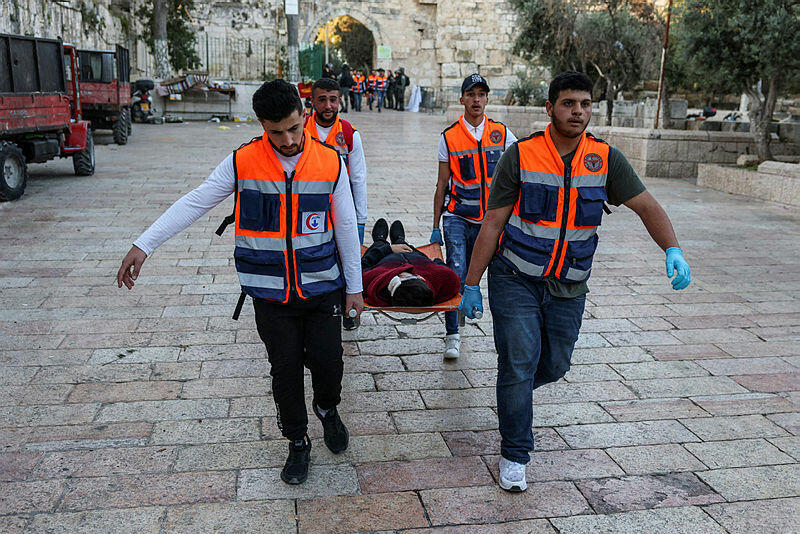 התפרעויות בהר הבית (צילום: AFP) התפרעויות בהר הבית