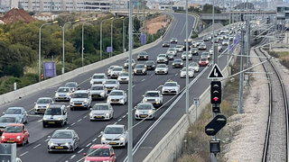 הפקקים באיילון דרום לכיוון אשדוד לפני ליל הסדר