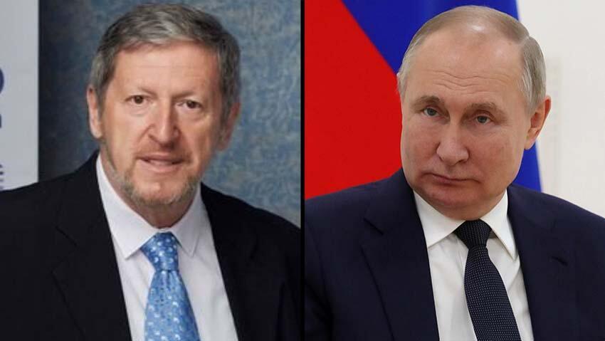 Israel's Ambassador to Russia Alexander Ben Zvi, Russian President Vladimir Putin (Photo: EPA) אלכס בן צבי