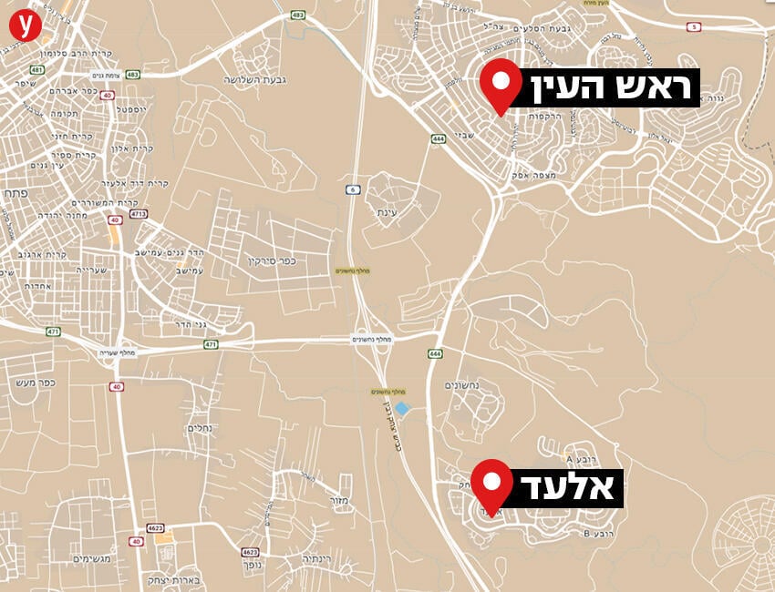 מפת הפיגוע באלעד