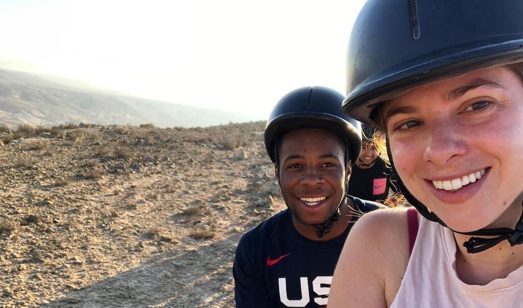Jared Armstrong, left, on a Birthright Israel trip in 2021. (Photo: Courtesy of Jared Armstrong) After months of delays, Israel permits American basketball player to live in the country — but only temporarily