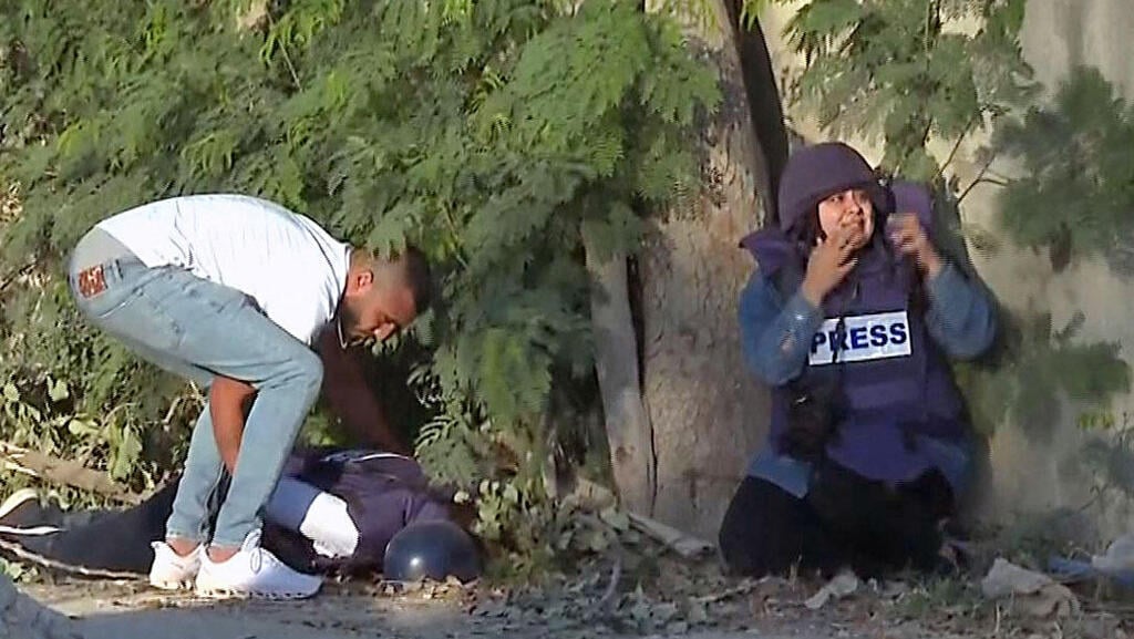 The scene of Al Jazeera journalist Shireen Abu Akleh's shooting (Photo: AFP) זירת האירוע