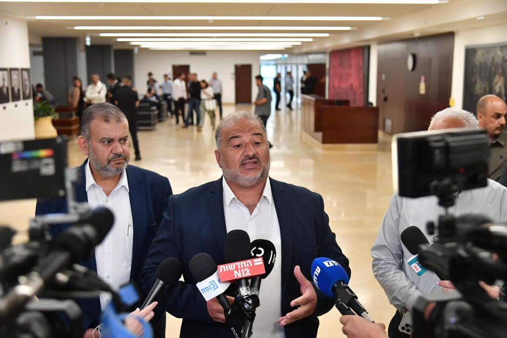 צילום: יואב דודקביץ' בשיא הצהרתו של מנסור עבאס - עימות בינו לבין איתמר בן גביר