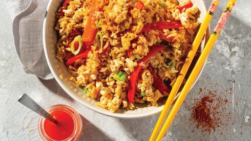 Sweet And Sour Chicken Fried Rice With A Jiaozi Flair