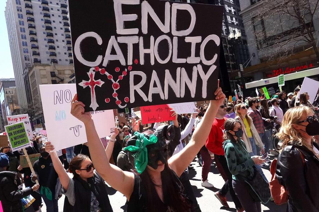 Protests against abortion laws (Photo: AFP) הפגנות על הזכות להפלה בארה"ב