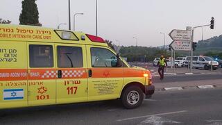 זירת התאונה בצומת שפיה, סמוך לזכרון יעקב
