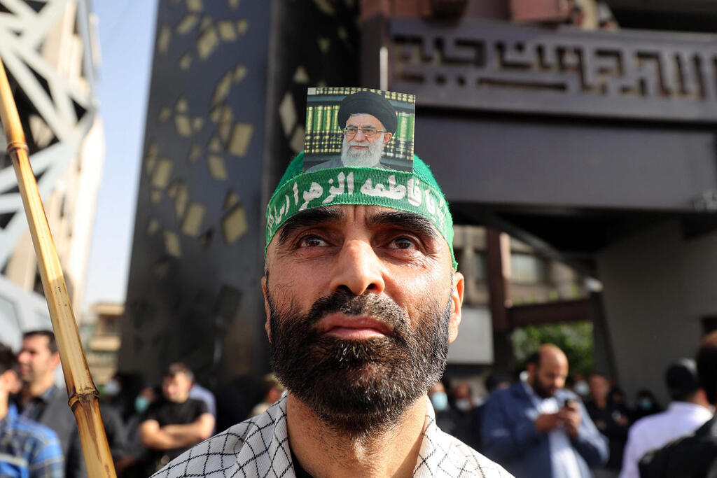 Photo: AFP הלווייה ב טהרן של קצין משמרות המהפכה קולונל חסן סיאד חודאי שחוסל בבירת איראן