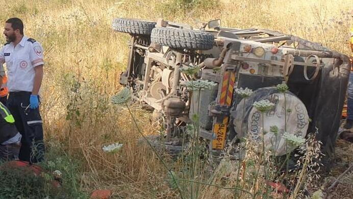 צילום: תיעוד מבצעי מד"א זירת התאונה סמוך לשאר ישוב