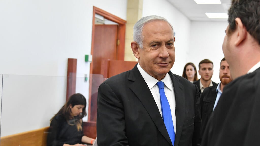 נתניהו בבית המשפט (צילום: יואב דודקביץ) בנימין נתניהו בבית המשפט